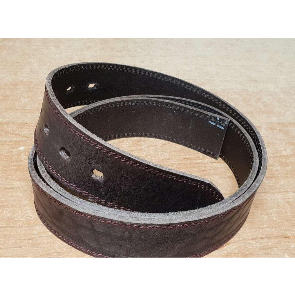 Brown belt (brown stitching) - 4 cm