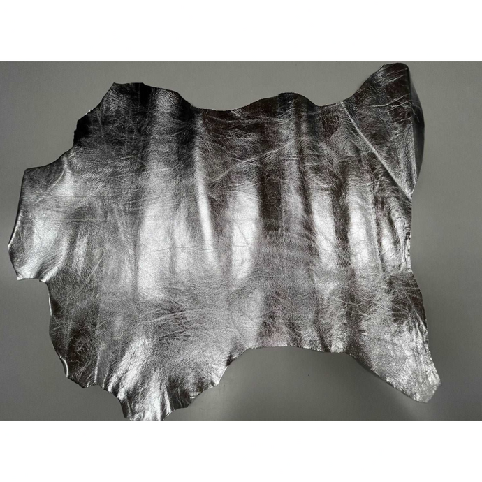 Goat skin leather - silver