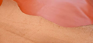 Hovädzia koža - oranžová (polka) | 1.3 - 1.5 mm
