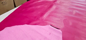 Hovädzia koža - ružová 01 polka | 1.2 - 1.4 mm